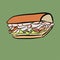Delicious Meaty Subway Sandwich