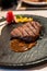 Delicious medium rare wagyu beef  steak with gravy sauce