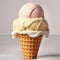 delicious melted ice cream cone