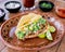 Delicious Mexican style birria taco