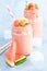 Delicious milkshake with water melon