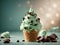 delicious mint chocolate chip gelato cone is a refreshing and indulgent treat that is perfect for a hot summer day