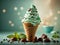 Delicious mint chocolate chip gelato ice cream is a refreshing and decadent with rich creamy gelato base