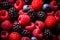 delicious mixed berry medley background