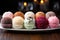 Delicious Mochi Ice Cream Balls in Various Flavors AI Generated