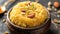 Delicious Moong Dal Halwa Dessert Bowl, Indian Punjabi Cuisine