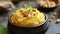 Delicious Moong Dal Halwa Dessert Bowl, Indian Punjabi Cuisine