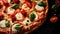 delicious mozzarella pizza food presents