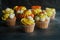 Delicious muffins. Orange and lemon cream muffins