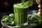 Delicious and nourishing vibrant green smoothie with fresh and wholesome ingredients