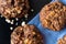 Delicious oatmeal and cocoa cookies to snack