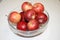 Delicious organic apples, fiber, healthy food, vase with red apples