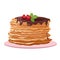 Delicious pancake cake for the holiday