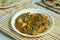 Delicious paneer butter masala on a white plate