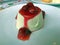 A delicious panna cotta dessert