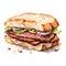 Delicious Pastrami sandwich with beef and lettuce