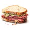 Delicious Pastrami sandwich with beef lettuce and tomato