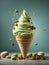 delicious pistachio gelato cone is a feast for the senses. The aroma of freshly roasted pistachios wafts