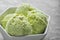 Delicious pistachio ice cream in bowl