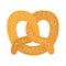 Delicious pretzel bakery food icon