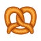 Delicious pretzel bakery food icon
