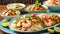 Delicious rice dishes with shrimp and assorted seafood