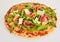 Delicious rocket and prosciutto Italian pizza