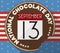 Delicious Round Button Half Bitten for American National Chocolate Day, Vector Illustration