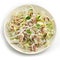 Delicious salad with mushrooms, leek and dover sole
