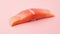 Delicious Salmon Fillet on a Pink Background AI Generated