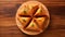 Delicious Samosa On Wooden Table - Top View