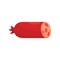 Delicious sausage icon in flat style