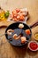 Delicious seafood winter fondue