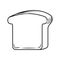 Delicious slice bread isolated icon