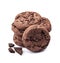 Delicious snack. Brownie cookies with chocolate