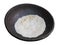Delicious snack/rice rotti/appam in an earthen bowl isolated on white background