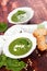 Delicious spinach soup.