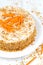 Delicious sponge cake with walnut crumbs and