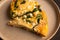 delicious spring frittata dish closeup