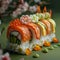 delicious spring-inspired sushi, cooking ideas, generated by ia