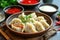 Delicious Steamed Dumplings with Dipping Sauces
