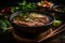 Delicious Steaming Bowl of Pho: Authentic Vietnamese Noodle Soup. AI generated
