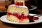 Delicious Strawberry Jam Filled Sponge Cake Slice