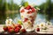 Delicious Strawberry Milkshake adorned with Daisies
