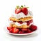 Delicious Strawberry Shortcake With Cream - Wavy Style