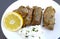 Delicious stuffed vine leaves with rice and meat