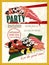 Delicious sushi party invitation poster