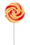 Delicious, sweet red and yellow lollipop