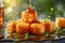 Delicious Sweet and Sour Crispy Chicken Bites with Sesame Seeds and Green Onions, Gourmet Asian Cuisine Concept with Vibrant