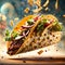 Delicious taco with soft, warm corn tortilla gives way to the perfectly seasoned filling